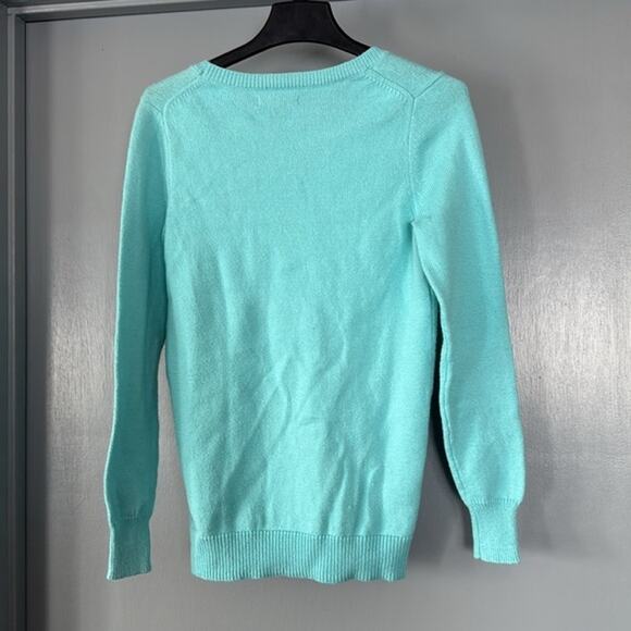 Old Navy Blue Lightweight Pullover Women's Long Sleeve Sweater Deep Scoop Neck M - Picture 2 of 6